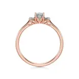 Pierścionek z różowego złota z diamentami AJPZ_091